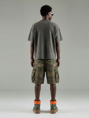 Distressed Camouflage Workwear Wide