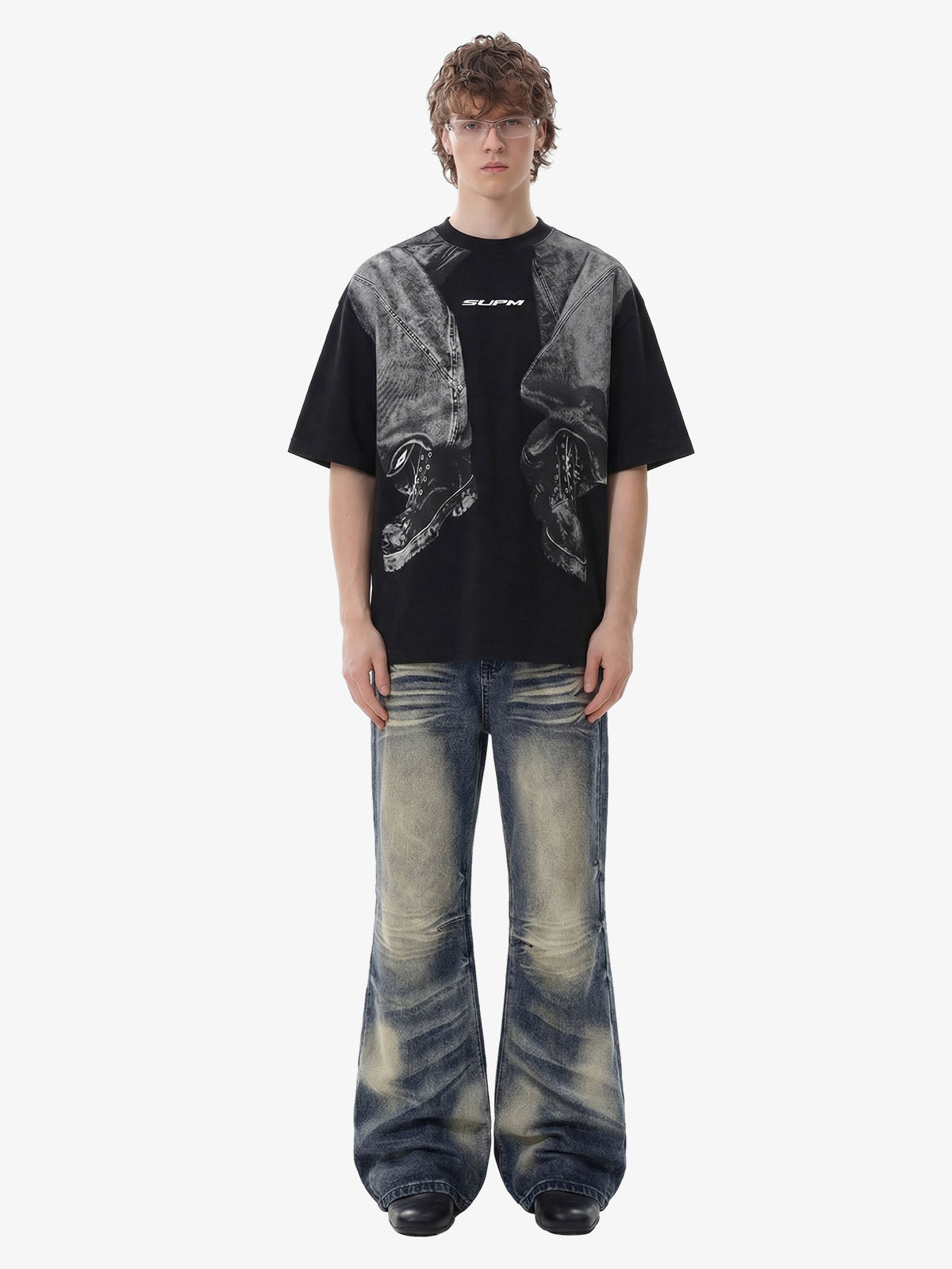 3D Trompe L’Oeil Graphic Short Sleeve T-Shirt - 2610 