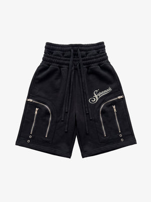 Short cargo à taille double