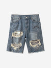 Weite Jeans mit Farbspritzern