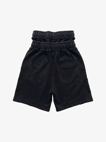 Short cargo à taille double