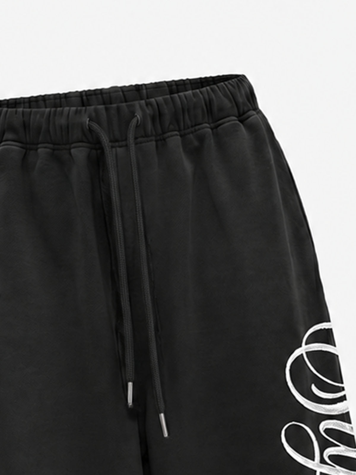 Embroidered Script Sweatpants; Black / S, Black / M, Black / L, Black / XL, Black / 2XL