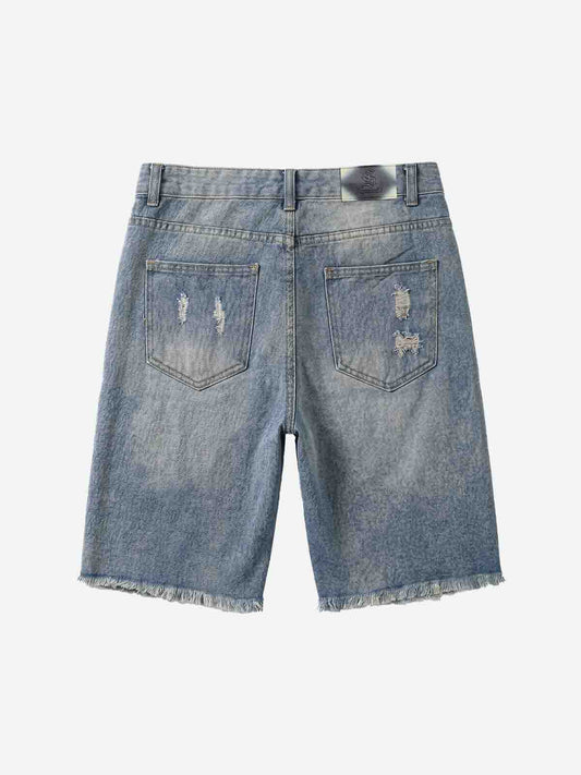 Weite Jeans mit Farbspritzern