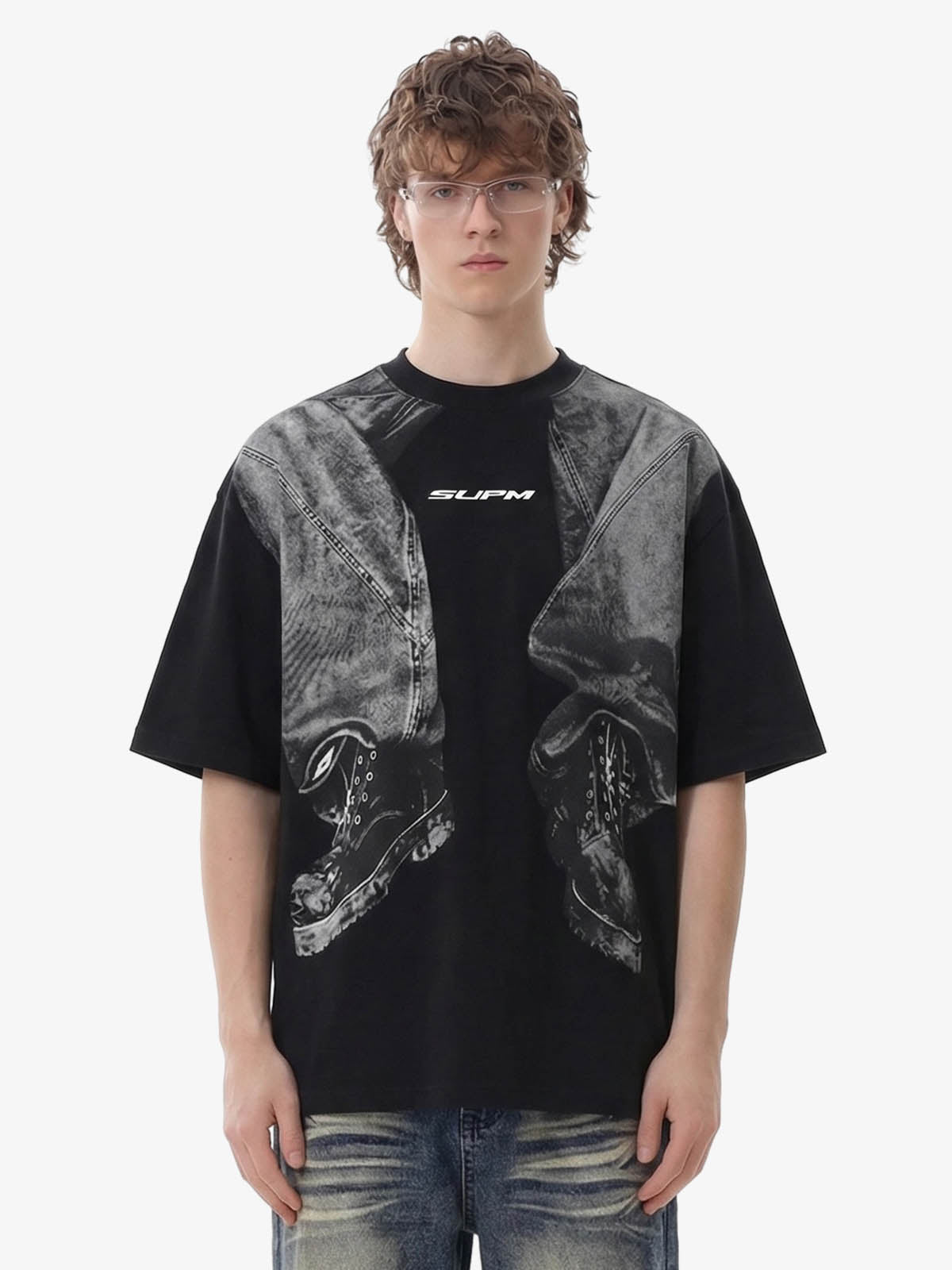 3D Trompe L’Oeil Graphic Short Sleeve T-Shirt - 2610 