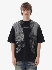 3D Trompe L’Oeil Graphic Short Sleeve T-Shirt - 2610 