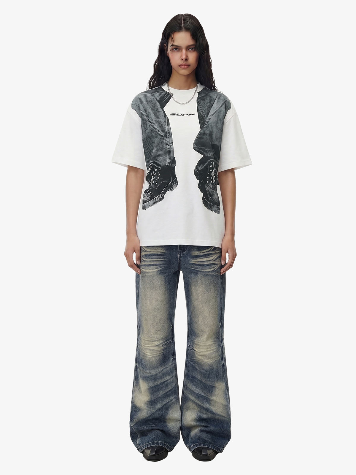 3D Trompe L’Oeil Graphic Short Sleeve T-Shirt - 2610 