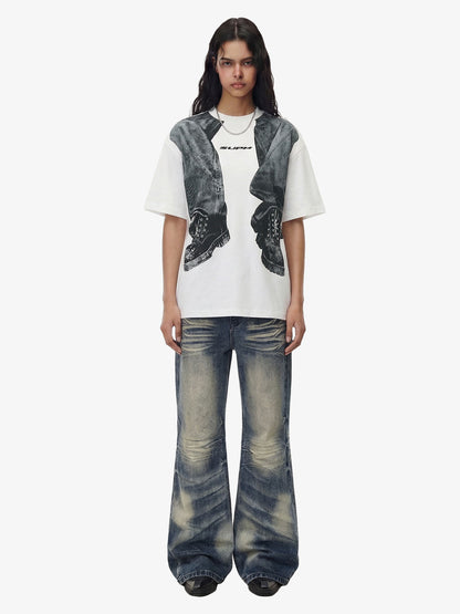 3D Trompe L’Oeil Graphic Short Sleeve T-Shirt 