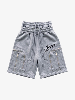 Short cargo à taille double