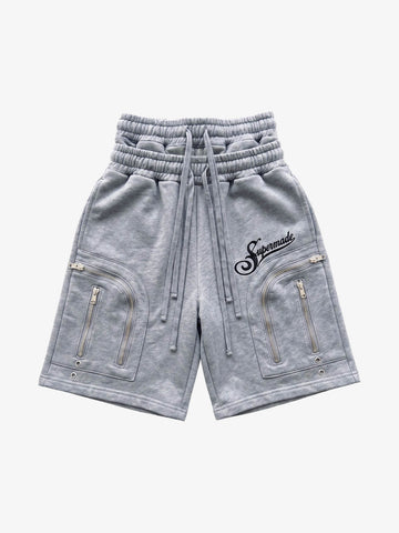 Short cargo à taille double