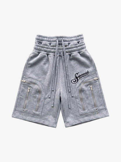 Short cargo à taille double