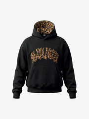 Leoparden-Patchwork-Hoodie & Hosen-Set