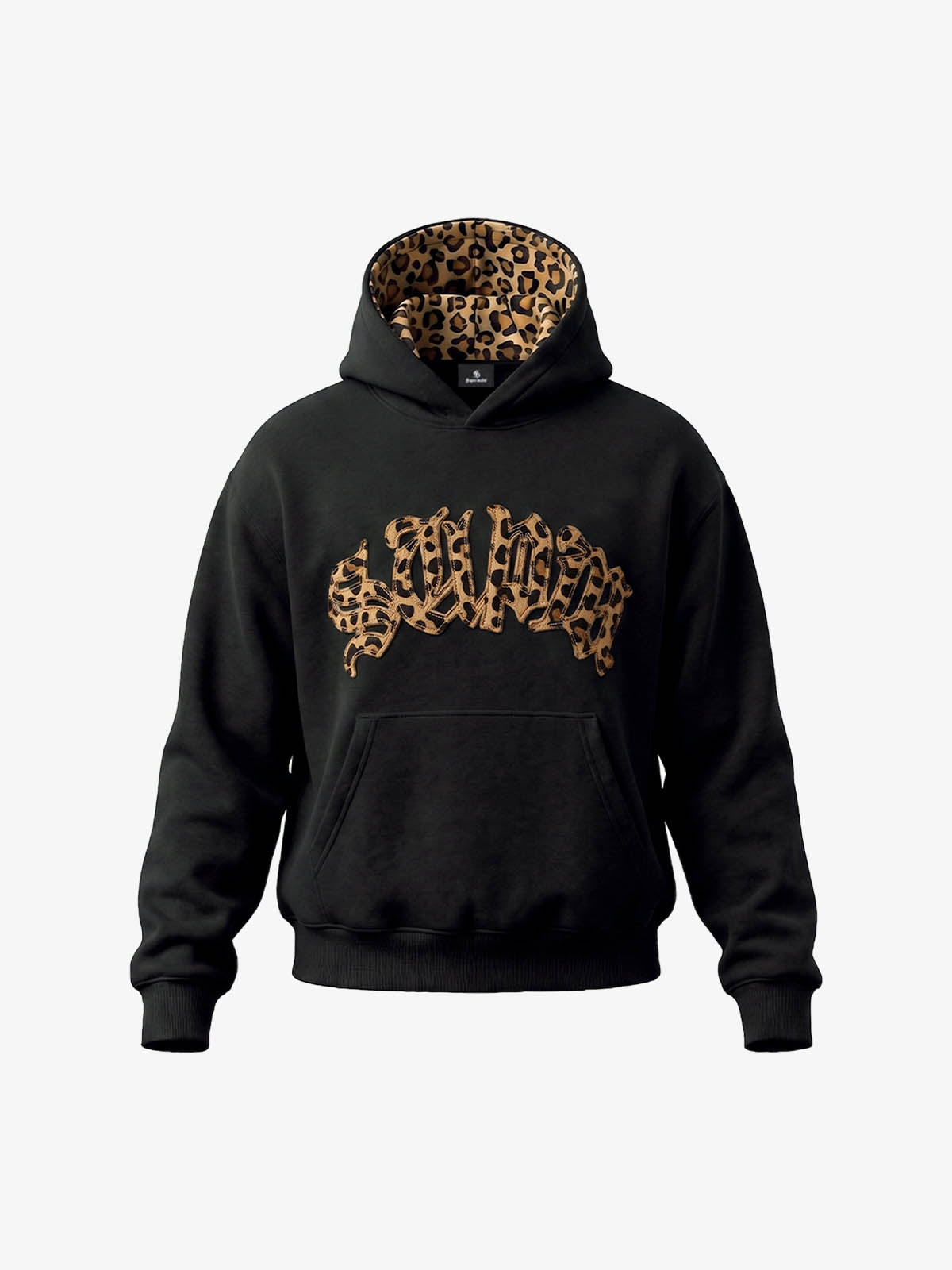 Leoparden-Patchwork-Hoodie & Hosen-Set