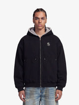 Thesupermade Fur Hooded Zip Up Quilted Jacket - 2510 