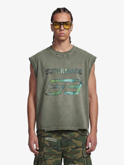 Vintage Washed 63 Graphic Sleeveless T-Shirt 