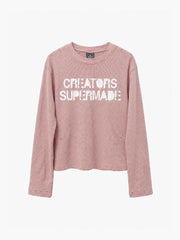 Waffelstrick-T-Shirt mit Metalldetails