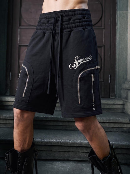 Pantalones cortos cargo de doble cintura