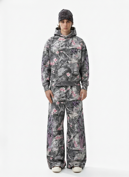 Vintage Floral Devil All-Over Print Hoodie 