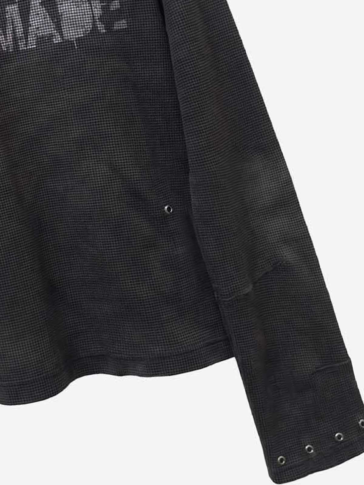 Camiseta de punto gofrado con detalles metálicos