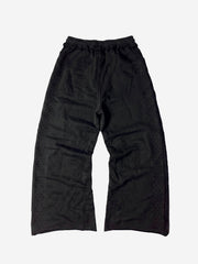 Pantaloni della tuta lavati e scoloriti con finiture in strass