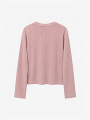 Waffelstrick-T-Shirt mit Metalldetails