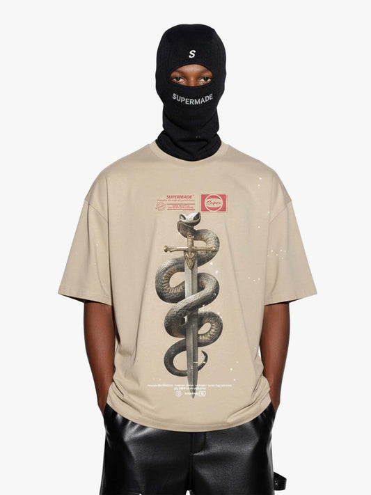 Snake and Sword Graphic T-Shirt 