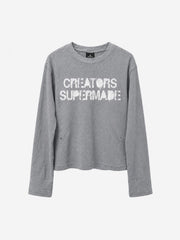 Waffelstrick-T-Shirt mit Metalldetails