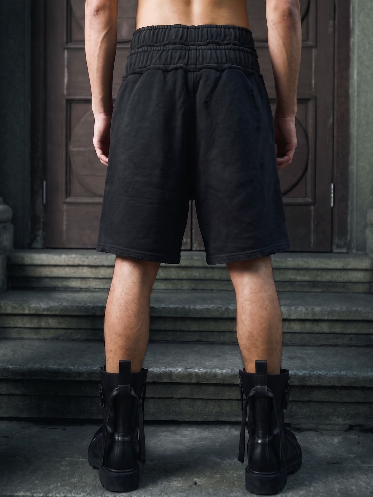 Pantalones cortos cargo de doble cintura