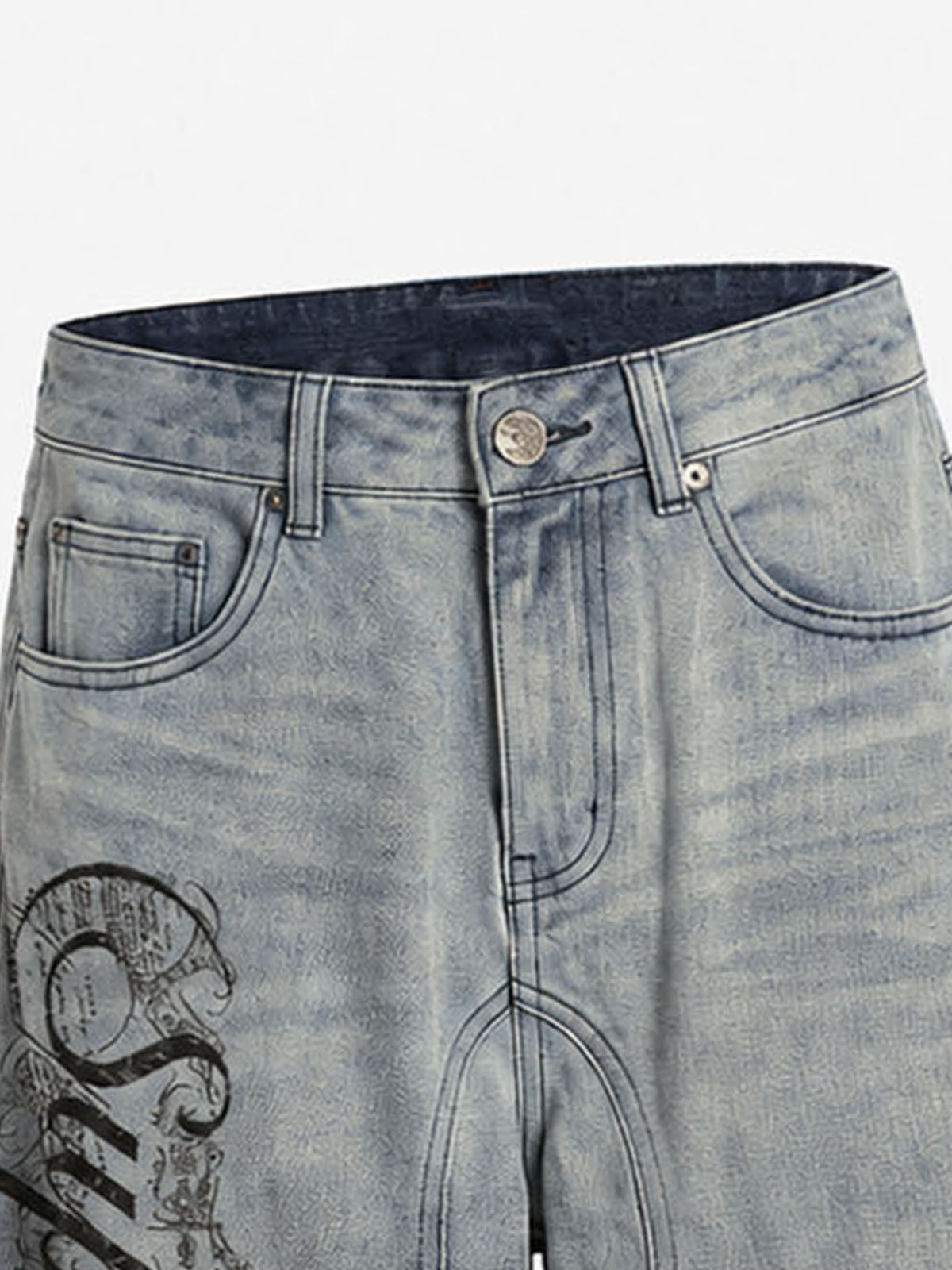 Vintage Letter Jeans