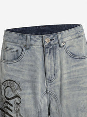 Vintage Letter Jeans