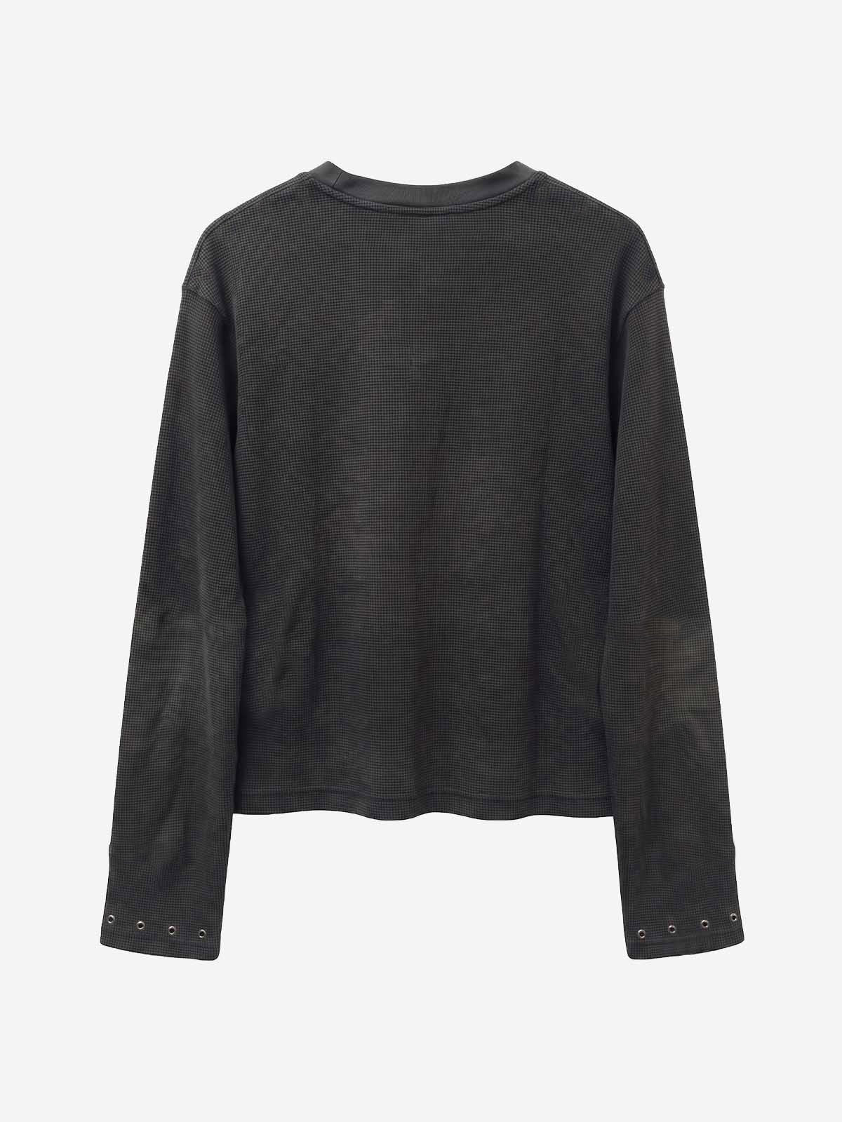 Camiseta de punto gofrado con detalles metálicos