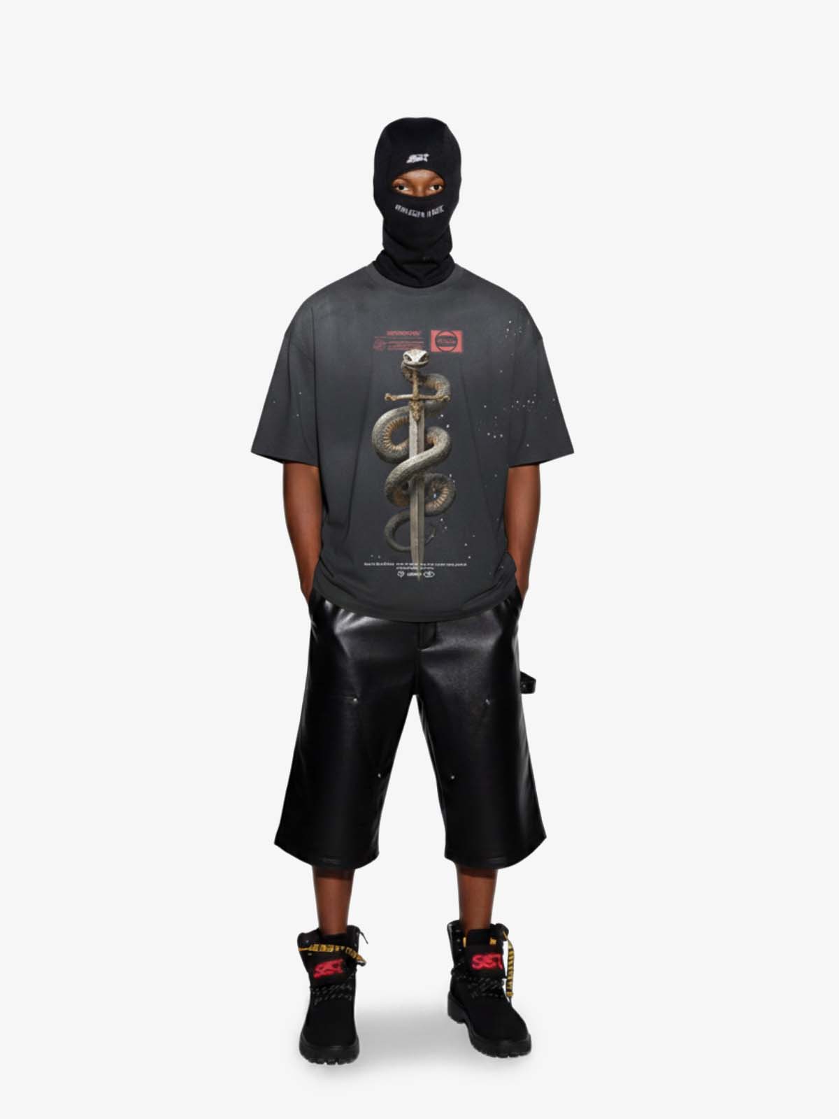 Snake and Sword Graphic T-Shirt 