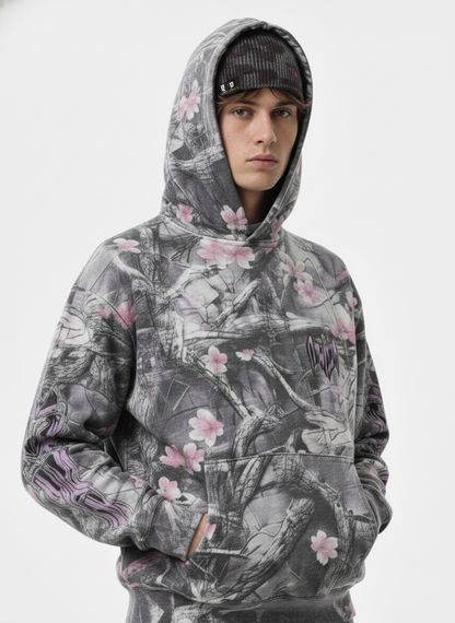 Vintage Floral Devil All-Over Print Hoodie 