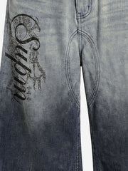 Vintage Letter Jeans