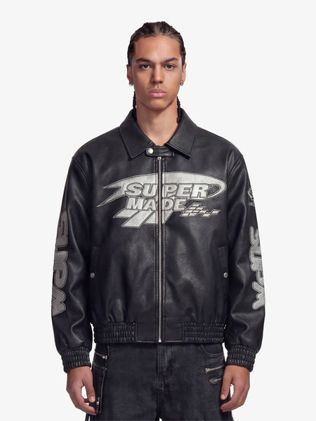 American Vintage Street PU Leather Jacket | Thesupermade®