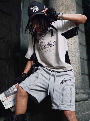 Pantalones cortos cargo de doble cintura