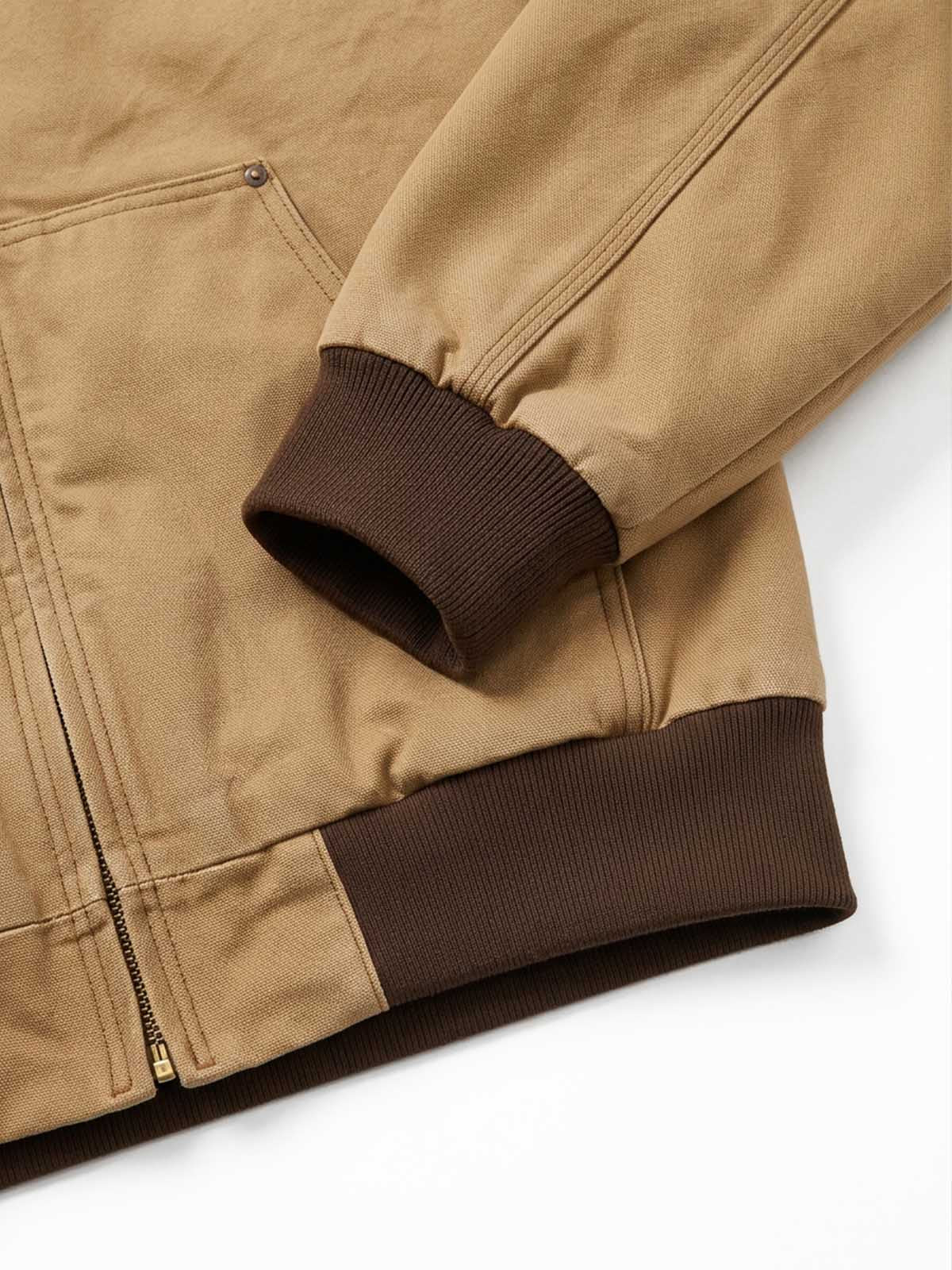Embroidered Appliqué Hooded Zip Jacket