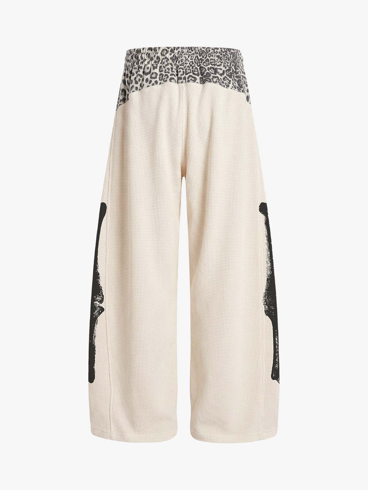 Skeleton Graphic Sleeveless Top and Pants Set - 2628 