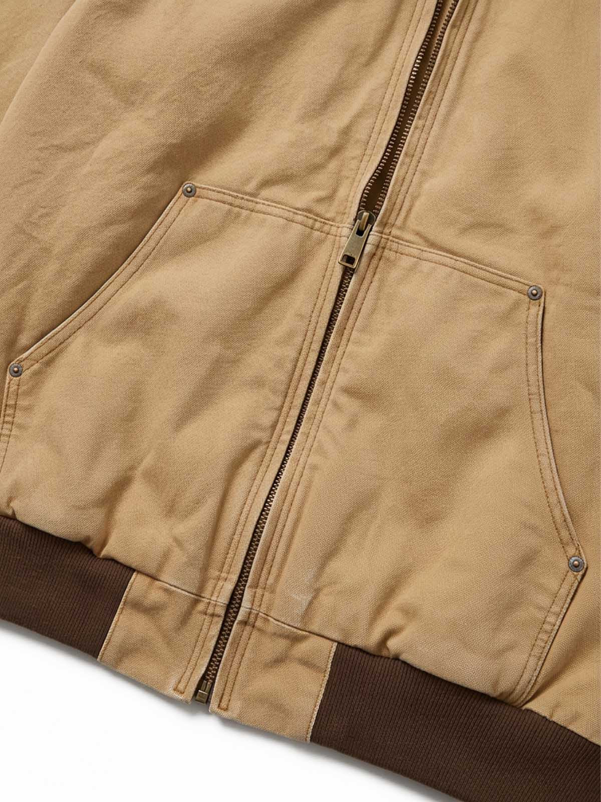 Embroidered Appliqué Hooded Zip Jacket