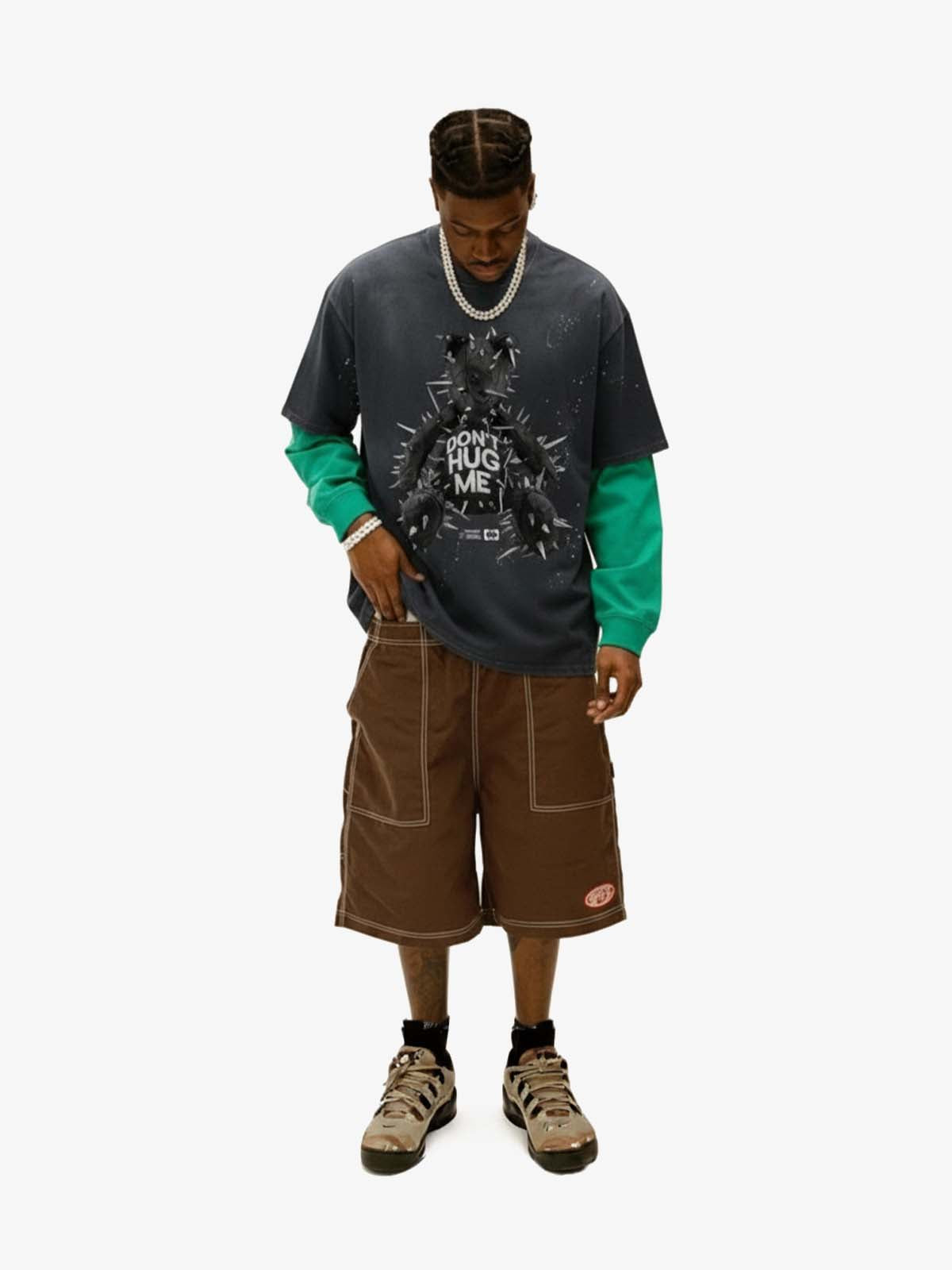 Spiked Bear Graphic T-Shirt 