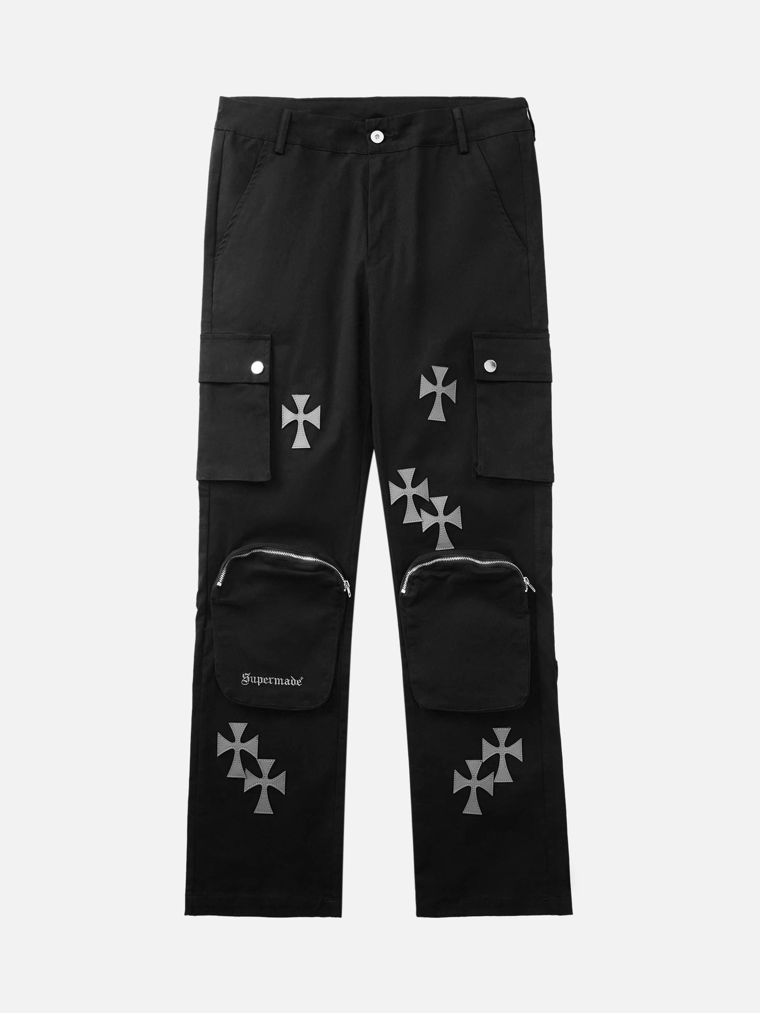 Thesupermade Creative Design Multi-Pocket Casual Pants