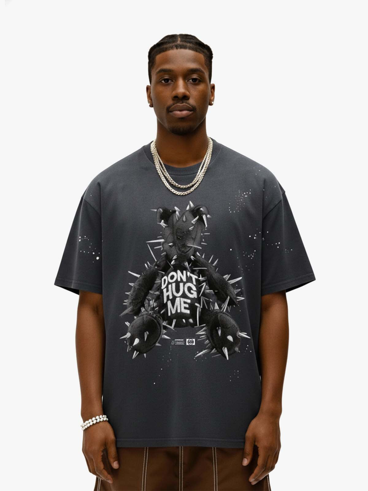 Spiked Bear Graphic T-Shirt 