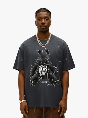 Spiked Bear Graphic T-Shirt 
