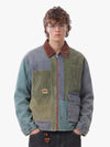 High Street Multi-Pocket Color-Block Patchwork Work Jacket 