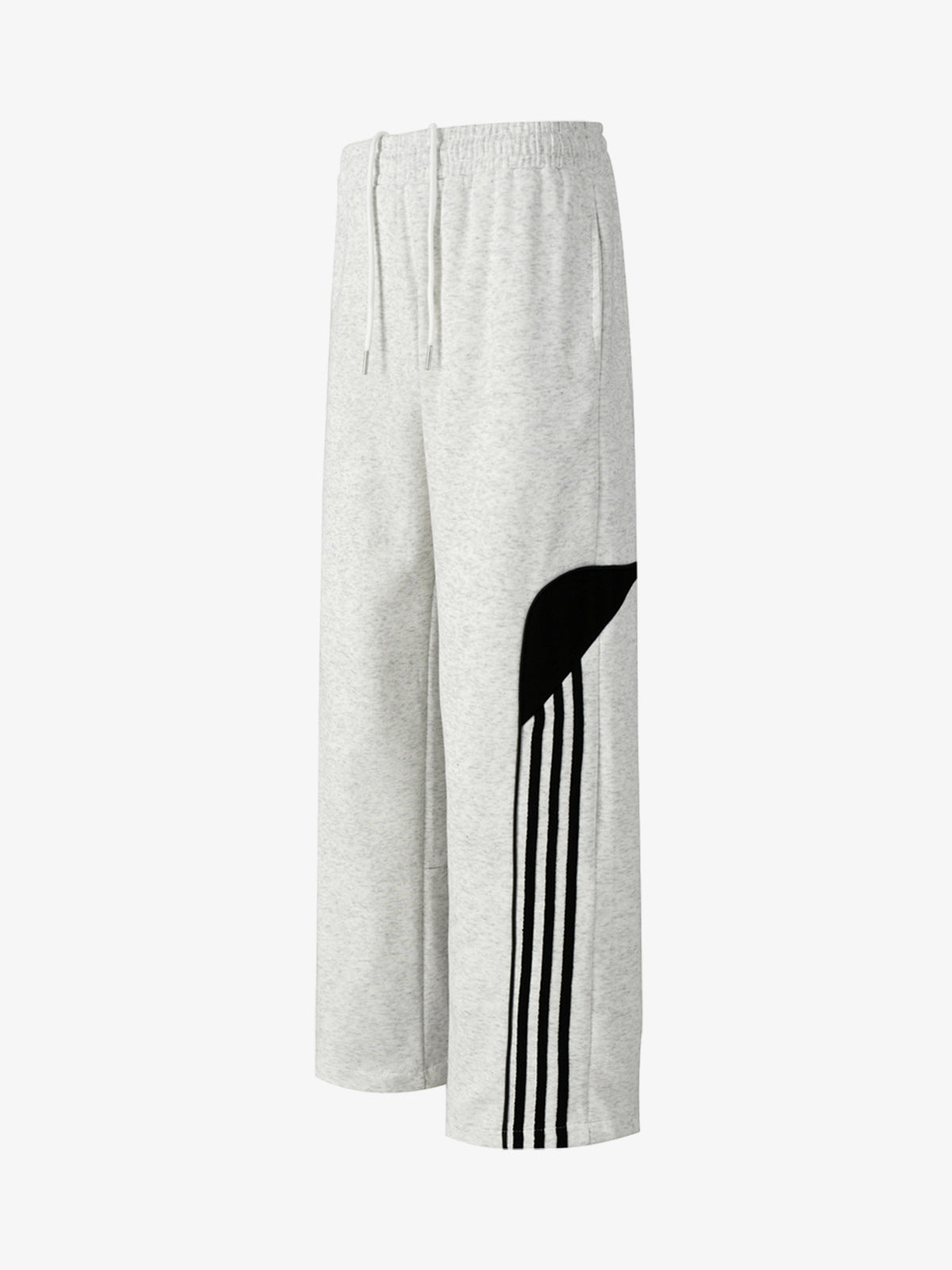 Retro Colorblock Stripe Drawstring Loose Drape Pants 