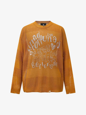 Vintage Hollow Hole Sweater 