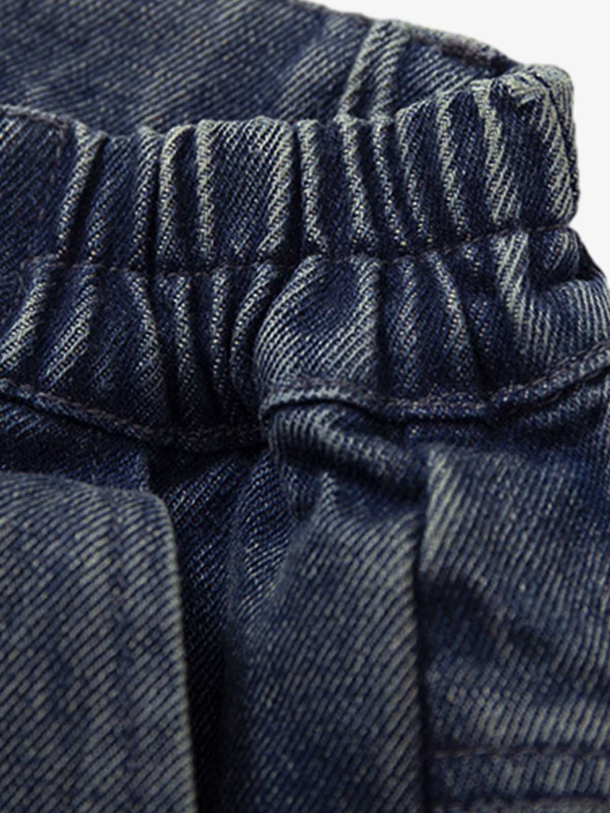 Camouflage Patchwork Workwear Straight Jeans 