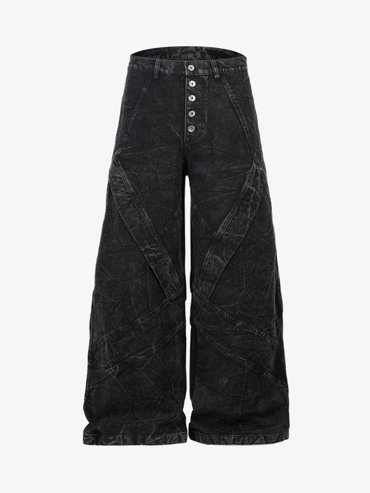 High Street Functional Structured Design Tie-Dye Jeans 