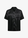 Emerald Crocodile Satin Cuban Shirt 