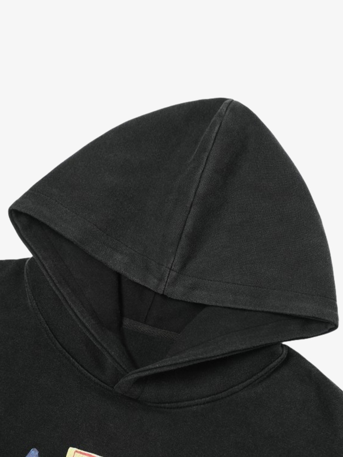 Stylish Hooded Sweatshirt with Unique Patch Design for Everyday Wear 