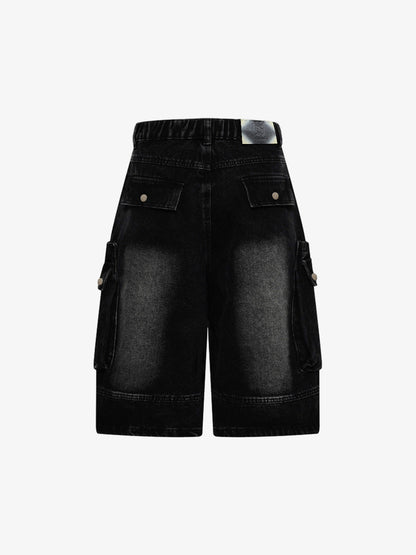 Cargo Multi-Pocket Denim Jorts